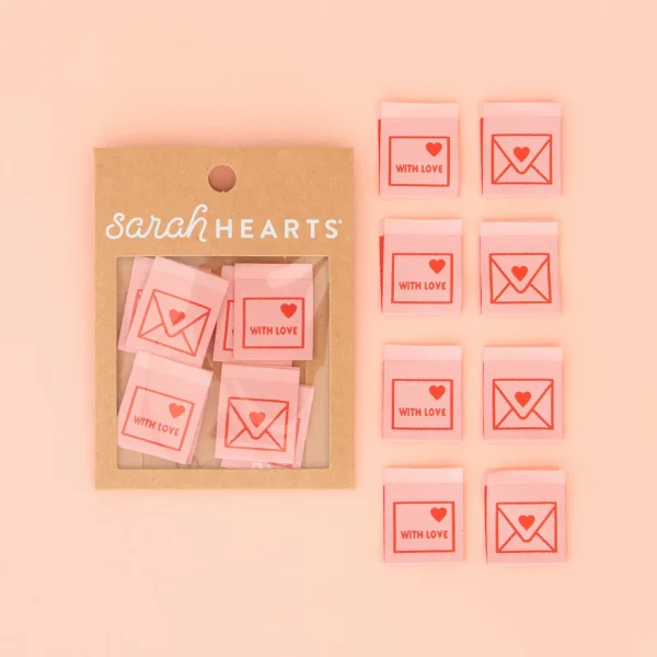 Webetiketten von Sarah Hearts: With Love Envelope (8 Stück) – Bild 3