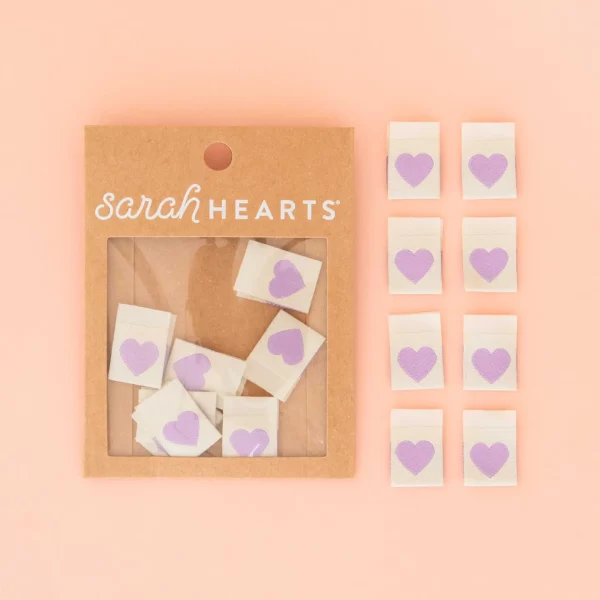 Webetiketten von Sarah Hearts: Purple Heart (8 Stück) – Bild 2