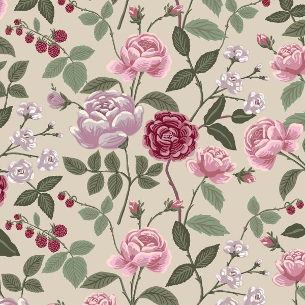 Rifle Paper Co. - English Rose - Roses in Plum (Rayon/Viskose)