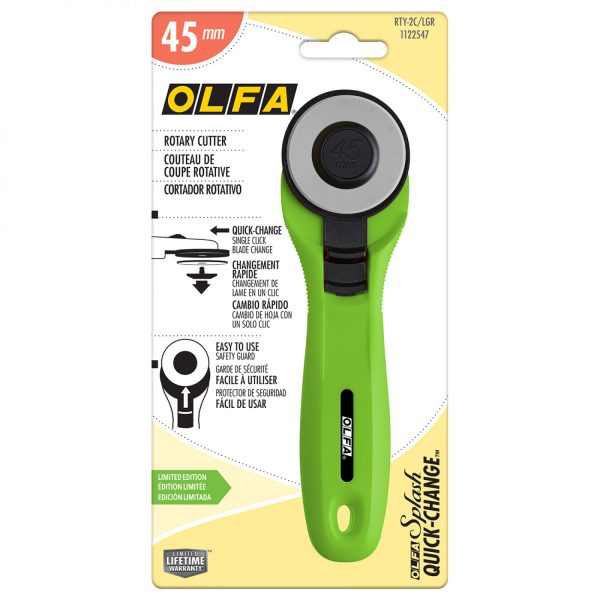 Rollschneider Olfa Splash 45mm in Lime – Bild 2