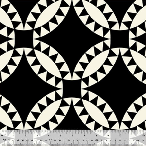 Windham Fabrics - Whistler Studios - Perfect Points - Pickle Dish in Black & White (Extrabreiter Rückseitenstoff)