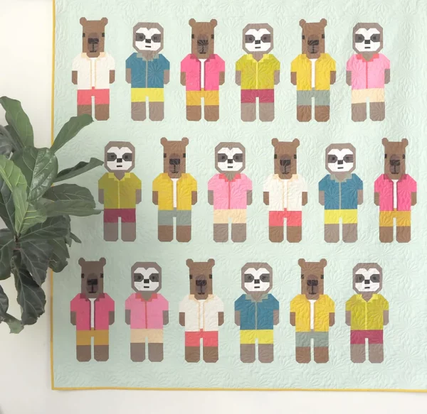 Schnittmuster Quilt "Capybara and Slothy" von Elizabeth Hartman