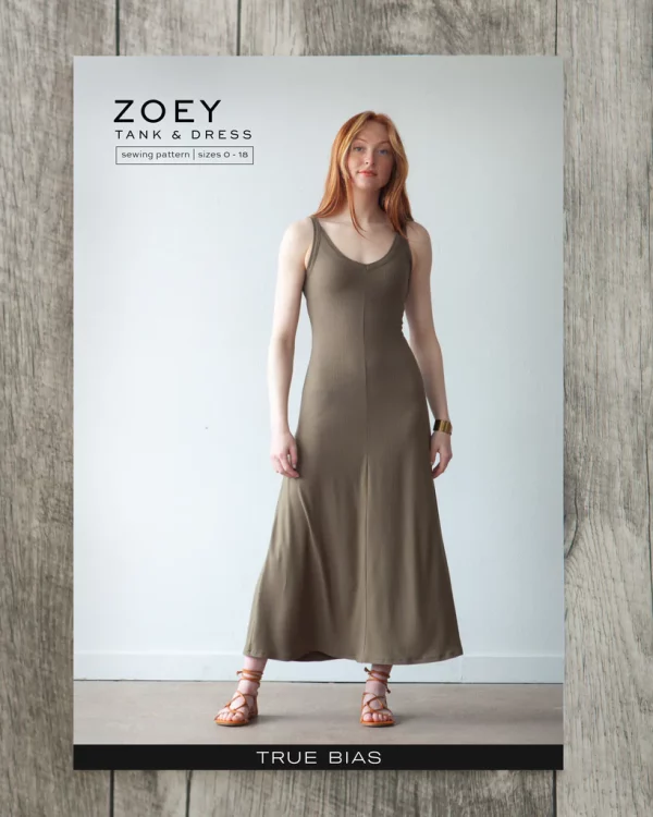 Papierschnittmuster Kleid und Shirt Zoey von True Bias (englisch)