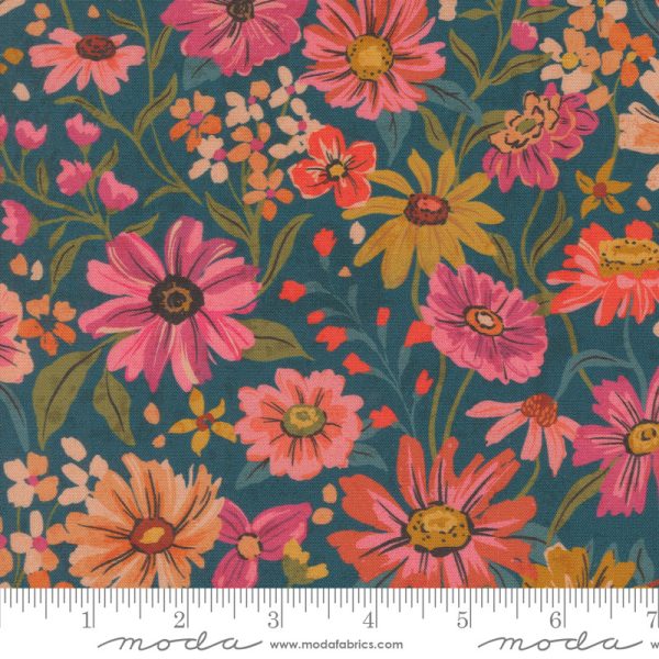 Moda Fabrics - Crystal Manning - Sagewood - Summerfield in Peacock