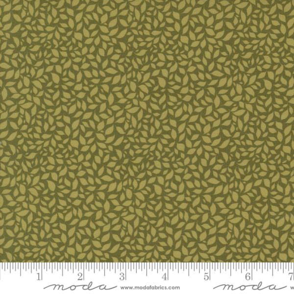 Moda Fabrics - Crystal Manning - Sagewood - Azalea in Avocado