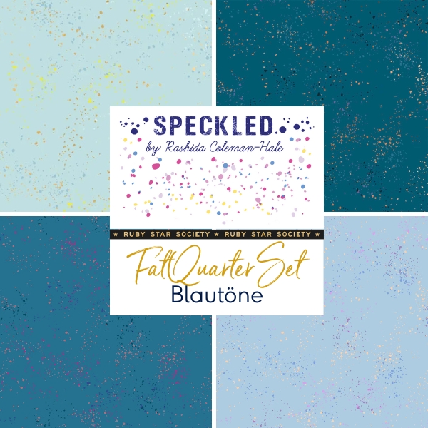 Speckled FQ-Set Blautöne (4 Fat Quarter)