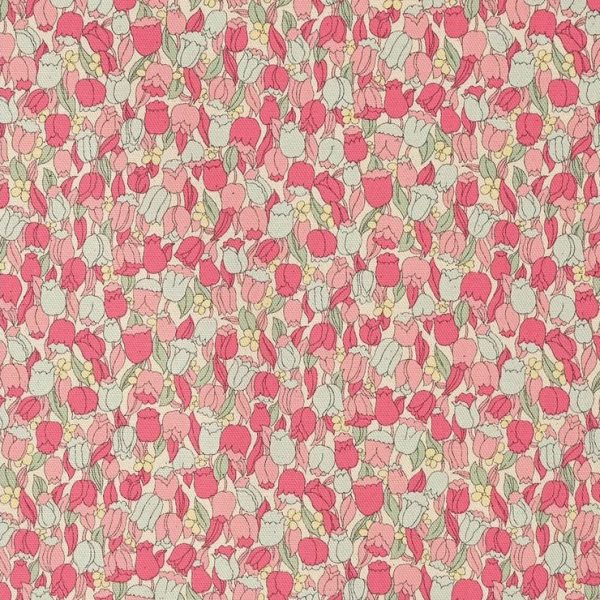 Kokka – A Girl's Dream Ditsy Tulip in Rosa (Oxford)
