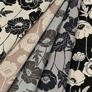 Kokka – One Flower Poppy in Natur/Schwarz