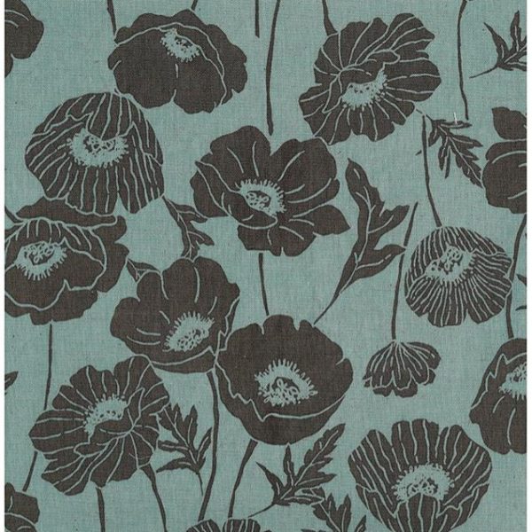 Kokka – One Flower Poppy in Grau/Grün