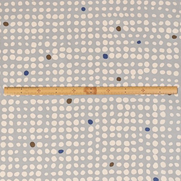 Kokka – Linnea Basic - Dots in Natur/Bleu (Oxford) – Bild 3