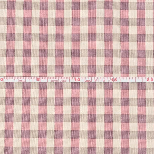 Kokka – Linnea Basic - Gingham in Rosa/Beige (Oxford) – Bild 3