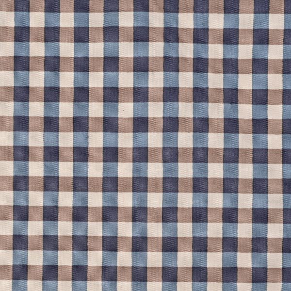 Kokka – Linnea Basic - Gingham in Braun/Blau (Oxford)