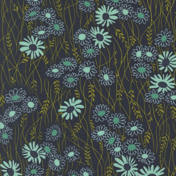 Moda Fabrics - V and Co. - Color Crush - Minge Florals in Indigo