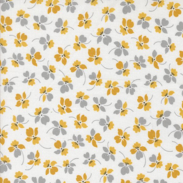 Moda Fabrics - V and Co. - Color Crush - Flourish Floras in Off White and Honey
