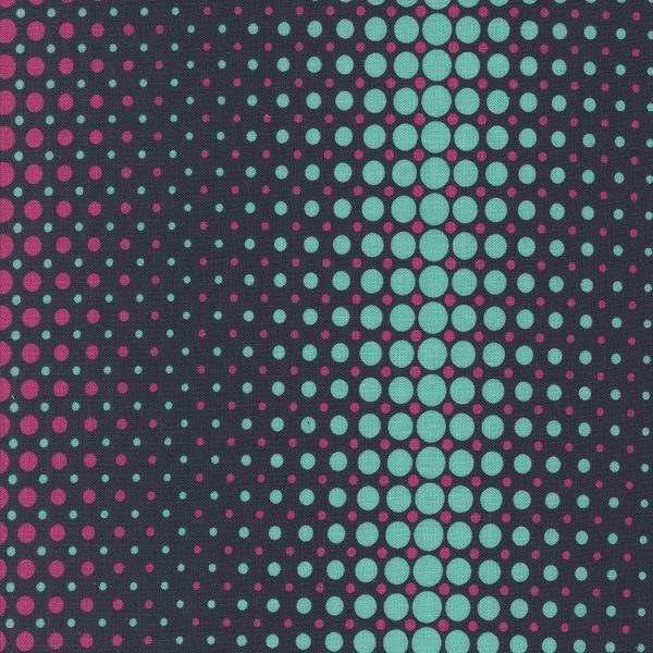 Moda Fabrics - V and Co. - Color Crush - Vibes Dots and Stripes in Indigo