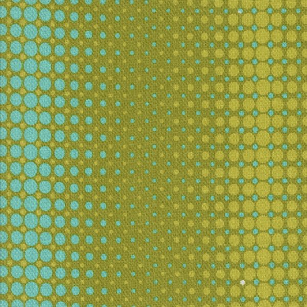 Moda Fabrics - V and Co. - Color Crush - Vibes Dots and Stripes in Zest