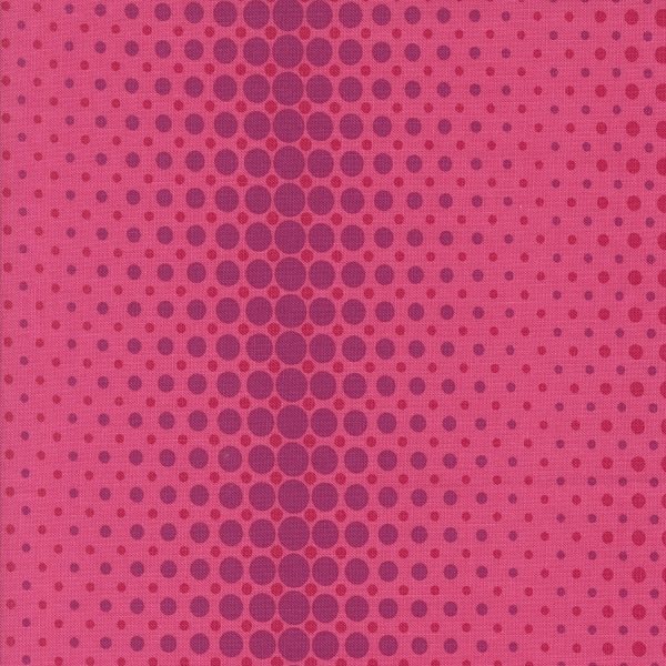 Moda Fabrics - V and Co. - Color Crush - Vibes Dots and Stripes in Popsicle Pink