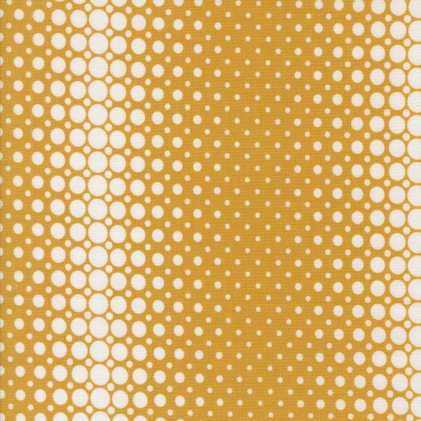 Moda Fabrics - V and Co. - Color Crush - Vibes Dots and Stripes in Honey