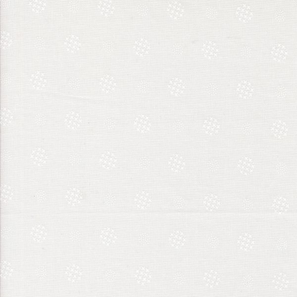 Moda Fabrics - V and Co. - Color Crush - Mod Dot Dots in Off White and White