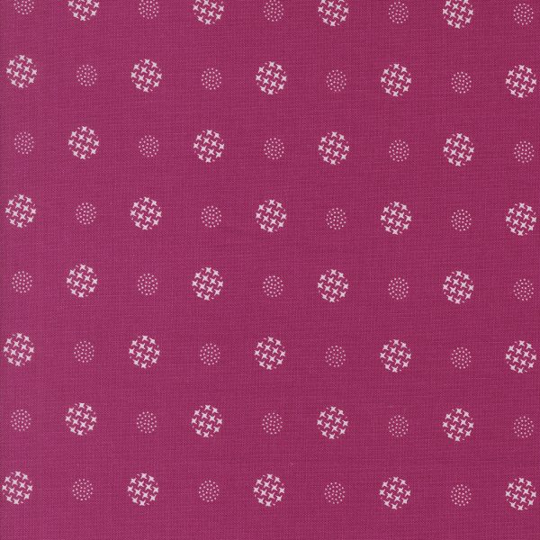 Moda Fabrics - V and Co. - Color Crush - Mod Dot Dots in Magenta