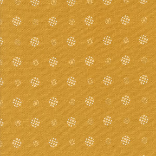 Moda Fabrics - V and Co. - Color Crush - Mod Dot Dots in Honey