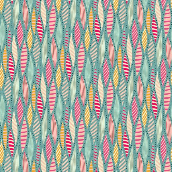 Paintbrush Studio - Paradise Birds - Feathers in Light Blue (Extrabreiter Rückseitenstoff)