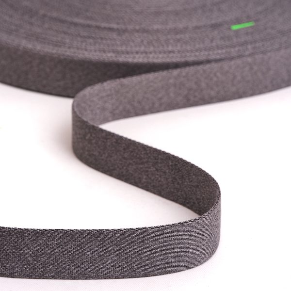 Gurtband einfarbig 30mm - Grau meliert (glatt)