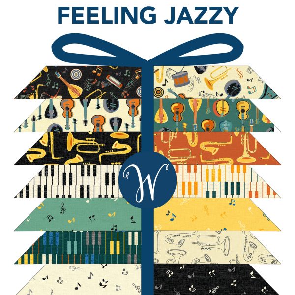 Windham Fabrics - Whistler Studios - Feeling Jazzy  - Live Jazz in Ivory Multi – Bild 2
