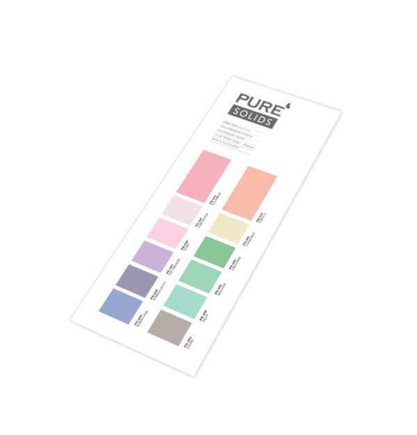 Art Gallery Pure Solids Ergänzungsfarbkarte der 12 neuen Farben Sommer 2025