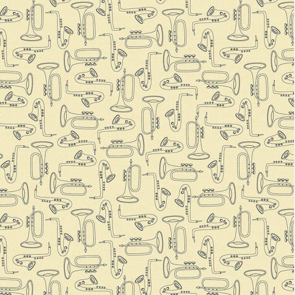 Windham Fabrics - Whistler Studios - Feeling Jazzy  - Duet in Ivory Black
