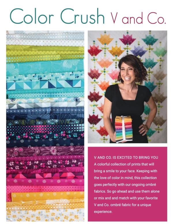 Moda Fabrics - V and Co. - Color Crush - Bloom Florals in Magenta – Bild 2