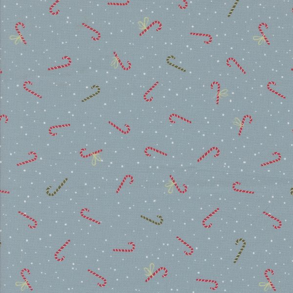 Moda Fabrics - Elena Amo - Purrfect Christmas - Candy Canes in Igloo