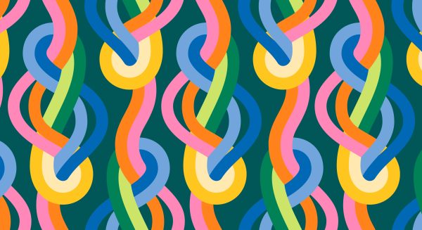 Moda Fabrics - Emily Van Hoff - Groove - Rainbow Stripe in Moody Multi