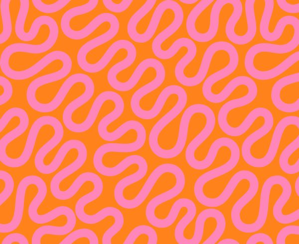 Moda Fabrics - Emily Van Hoff - Groove - Unspooled Geometrics in Orange Zest