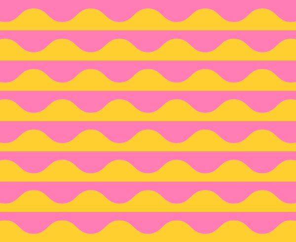 Moda Fabrics - Emily Van Hoff - Groove - Wavy Geometrics in Tangerine Dream