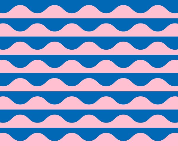 Moda Fabrics - Emily Van Hoff - Groove - Wavy Geometrics in Cotton Candy