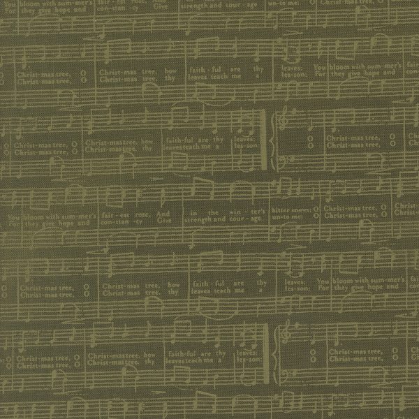 Moda Fabrics - Lella Boutique - Berry And Pine - Music Notes in Wintergreen