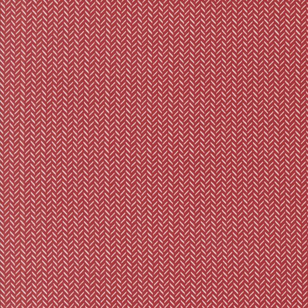 Moda Fabrics - Lella Boutique - Berry And Pine - Yule Herringbone in Cranberry