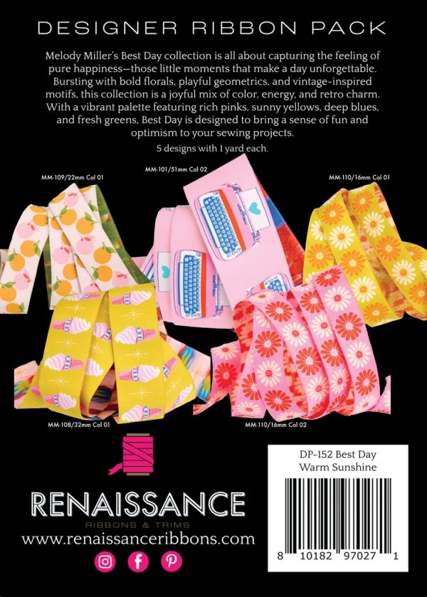 Melody Miller - Designer Pack Best Day in Warm Sunshine - Webbänder (5teilig) – Bild 2
