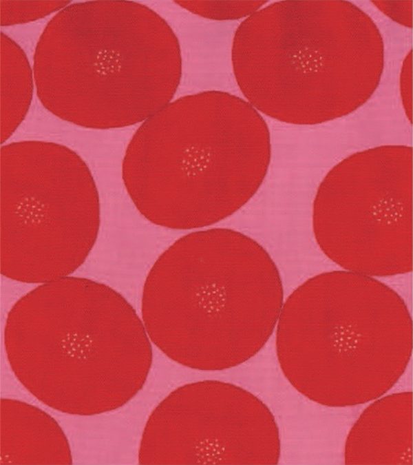 Kokka – MUDDY WORKS Anpan Oxford in Red/Pink