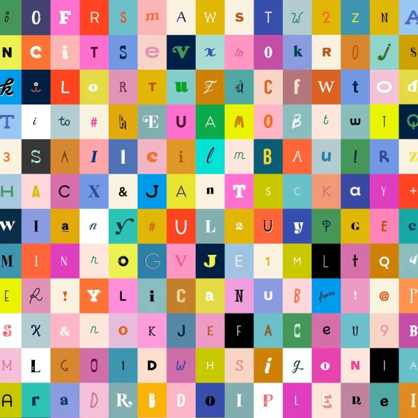 Ruby Star Society - Selvedge Magic - Letters in Multi
