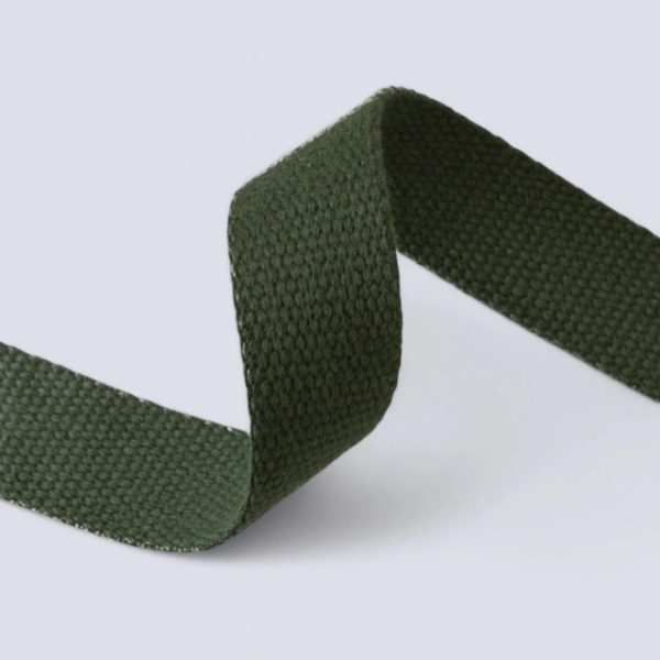 Mind the Maker Baumwollgurtband in Green Khaki (25mm)