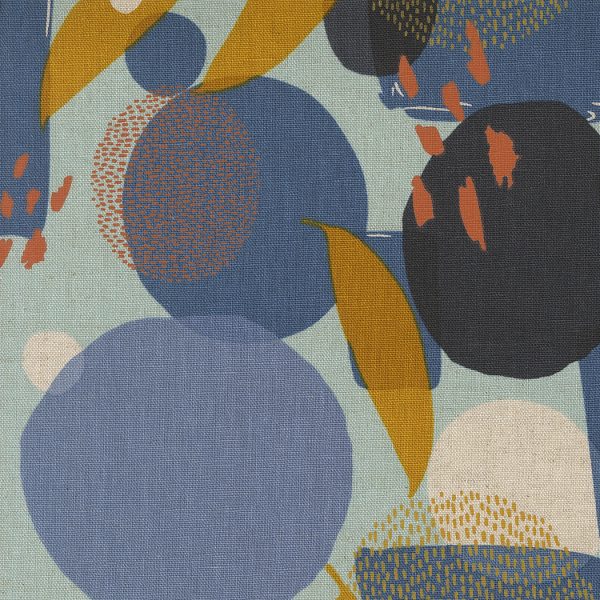 Moda Fabrics - Zen Chic - Urban Whisper Mochi Linen - Mingle in Sky