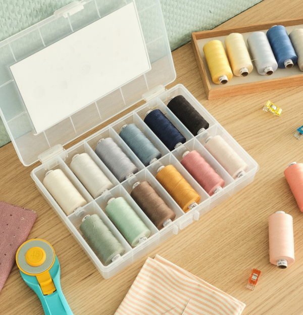 Allrounder Box - Mettler Perfect Quilting Thread - Set mit 12 Spulen je 1000 Meter / Lieferzeit ca. 4 Wochen – Bild 4