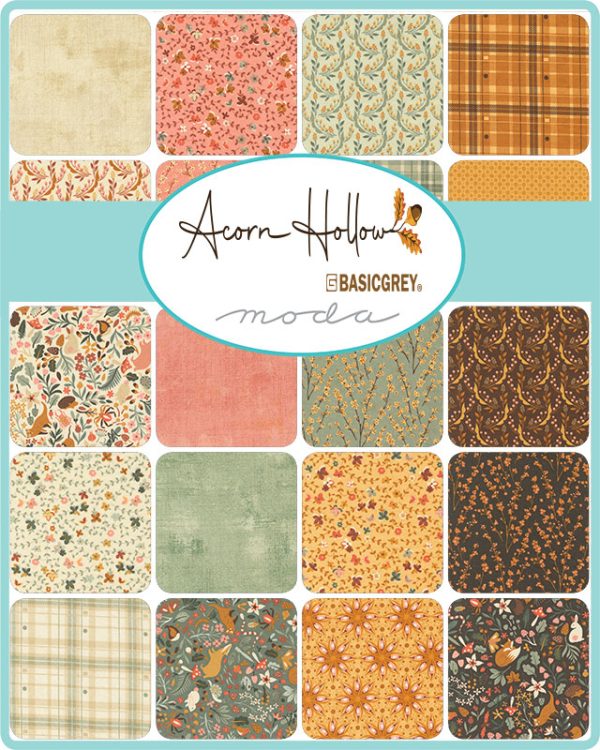 Moda Fabrics - BasicGrey - Acorn Hollow - Campfire Text and Words Script in Ecru – Bild 2