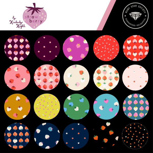 Moda Fabrics - Kimberly Kight - Strawberry - Strawberry Toss in Turquoise – Bild 2