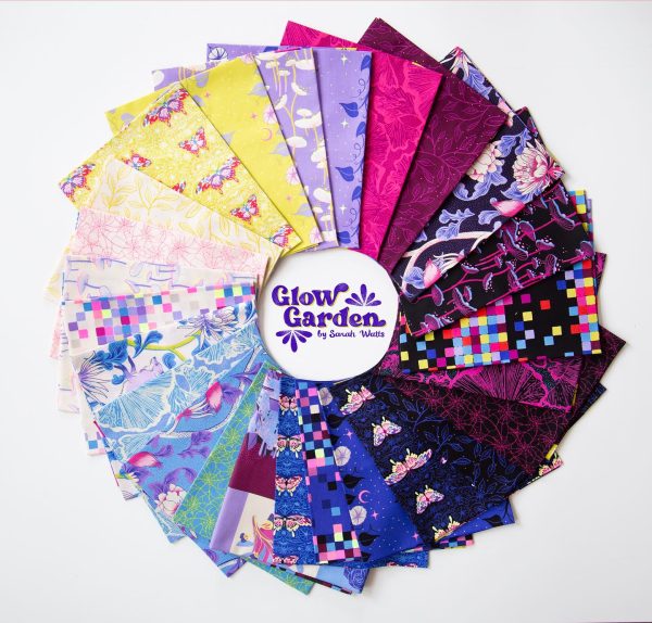 Moda Fabrics - Sarah Watts - Glow Garden - Novelty Squares in Blacklight – Bild 3