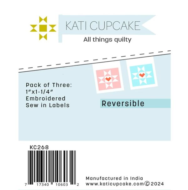 Heart Star Block Sewing Labels von Kati Cupcake (3 Labels)