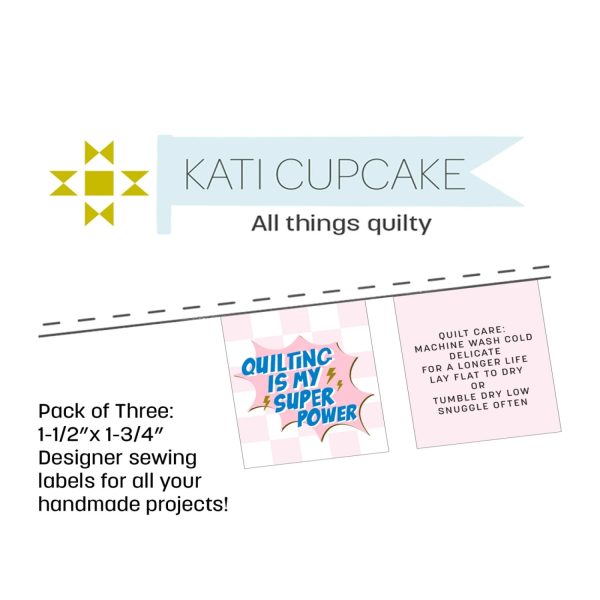 Super Power - Sew in Labels von Kati Cupcake (3 Labels)