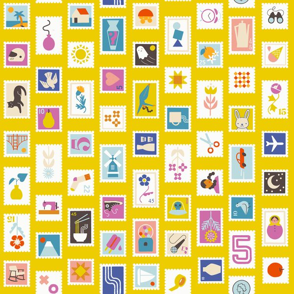 Moda Fabrics - Rashida Coleman Hale - Salutations - Stampy in Golden Hour